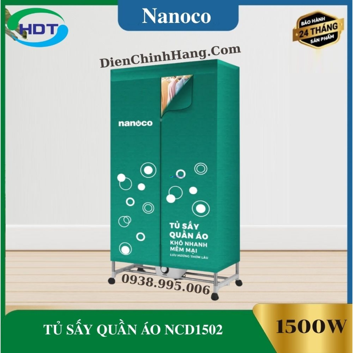 TỦ SẤY QUẦN ÁO NANOCO NCD1502