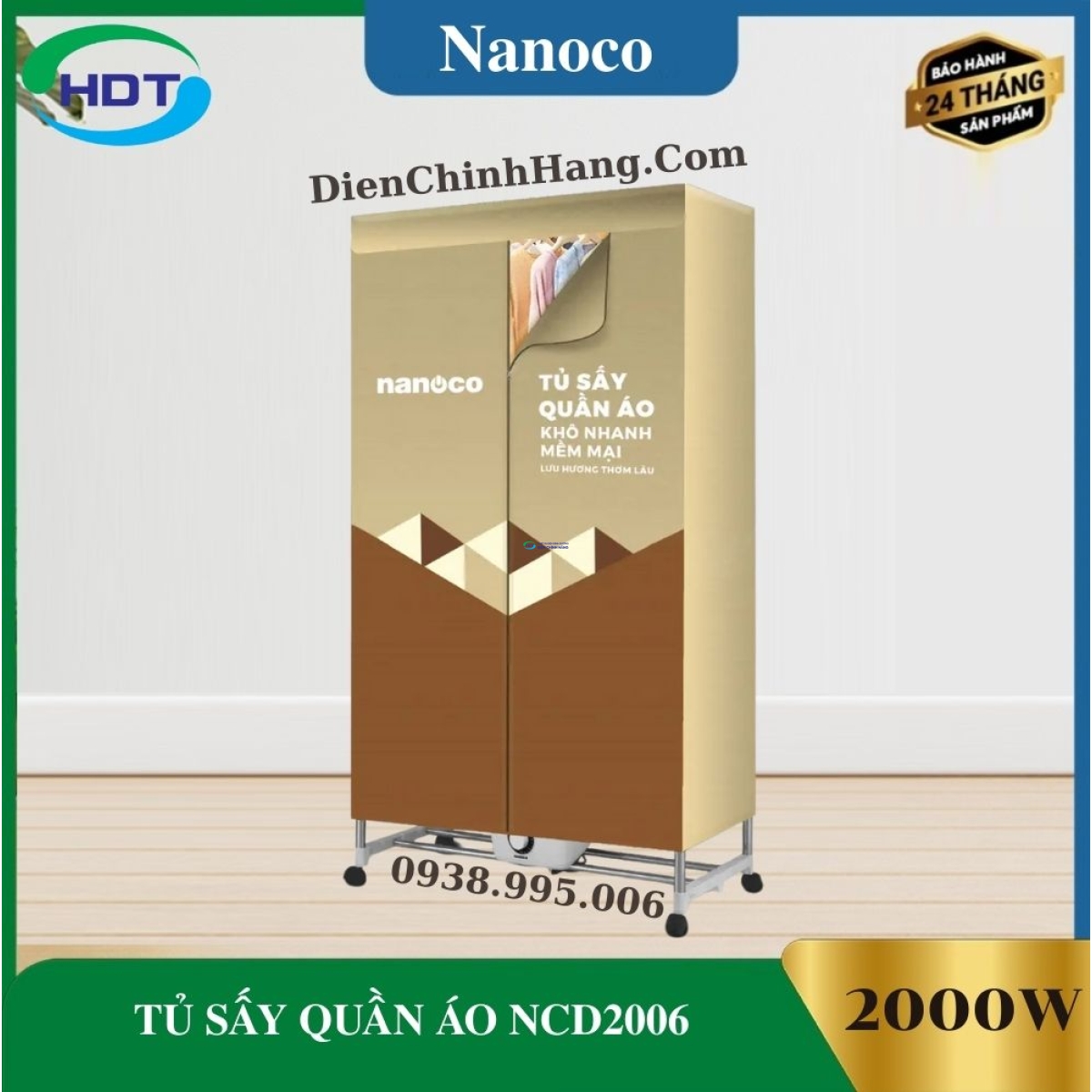 TỦ SẤY QUẦN ÁO NANOCO NCD2006