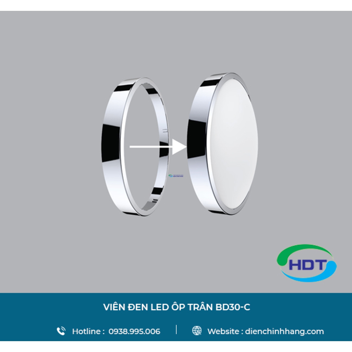 VIỀN ĐÈN LED ỐP TRẦN MPE BD30-C