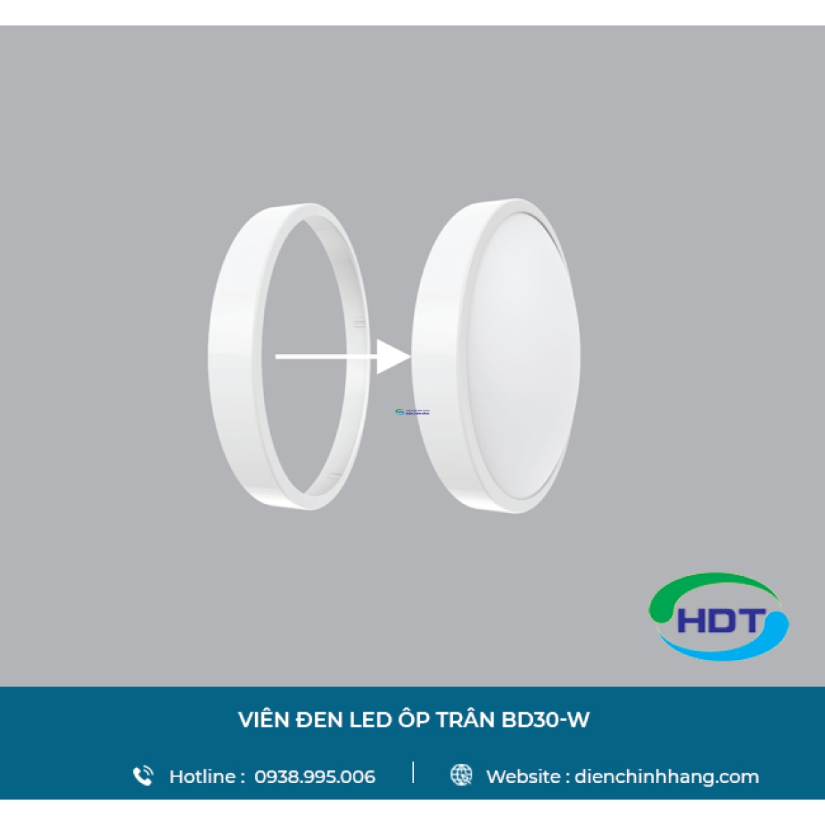 VIỀN ĐÈN LED ỐP TRẦN MPE BD30-W