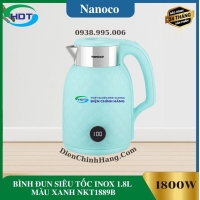 BÌNH ĐUN SIÊU TỐC INOX 1.8L MÀU XANH NKT1889B