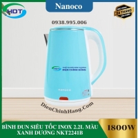 BÌNH ĐUN SIÊU TỐC INOX 2.2L MÀU XANH DƯƠNG NKT2241B