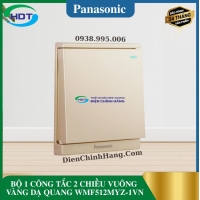 BỘ 1 CÔNG TẮC 2 CHIỀU VUÔNG VÀNG DẠ QUANG WMF512MYZ-1VN