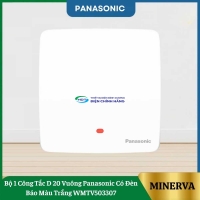 Bộ 1 Công Tắc D 20 Vuông Panasonic Có Đèn Báo Màu Trắng WMTV503307