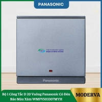 Bộ 1 Công Tắc D 20 Vuông Panasonic Có Đèn Báo Màu Xám WMFV503307MYH