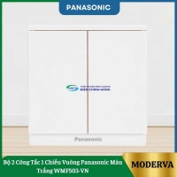 Bộ 2 Công Tắc 1 Chiều Vuông Panasonic Màu Trắng WMF503-VN
