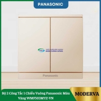 ) Bộ 2 Công Tắc 1 Chiều Vuông Panasonic Màu Vàng WMF503MYZ-VN