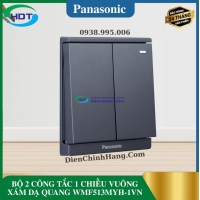 BỘ 2 CÔNG TẮC 1 CHIỀU VUÔNG XÁM DẠ QUANG WMF513MYH-1VN