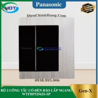 BỘ 2 CÔNG TẮC CÓ ĐÈN BÁO LẮP NGANG WTFBP52562S-SP