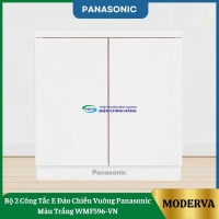 Bộ 2 Công Tắc E Đảo Chiều Vuông Panasonic Màu Trắng WMF596-VN