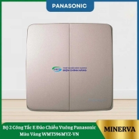 Bộ 2 Công Tắc E Đảo Chiều Vuông Panasonic Màu Vàng WMT596MYZ-VN
