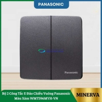 Bộ 2 Công Tắc E Đảo Chiều Vuông Panasonic Màu Xám WMT596MYH-VN