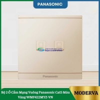 Bộ 2 Ổ Cắm Mạng Vuông Panasonic Cat5 Màu Vàng WMF422MYZ-VN