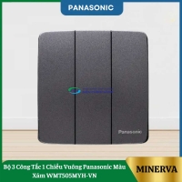 Bộ 3 Công Tắc 1 Chiều Vuông Panasonic Màu Xám WMT505MYH-VN