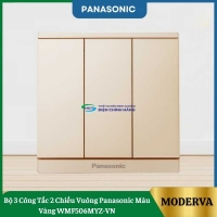 Bộ 3 Công Tắc 2 Chiều Vuông Panasonic Màu Vàng WMF506MYZ-VN