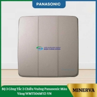 Bộ 3 Công Tắc 2 Chiều Vuông Panasonic Màu Vàng WMT506MYZ-VN