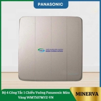 Bộ 4 Công Tắc 1 Chiều Vuông Panasonic Màu Vàng WMT507MYZ-VN