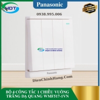 BỘ 4 CÔNG TẮC 1 CHIỀU VUÔNG TRẮNG DẠ QUANG WMF517-1VN