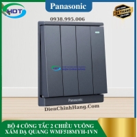 BỘ 4 CÔNG TẮC 2 CHIỀU VUÔNG XÁM DẠ QUANG WMF518MYH-1VN