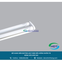 BỘ MÁNG ĐÈN BATTEN LED TUBE MPE SIÊU MỎNG NHÔM T8 BÓNG ĐÔI 1M2