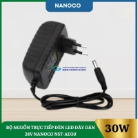 Bộ Nguồn Trực Tiếp Đèn Led Dây Dán 24V Nanoco NST-AD30