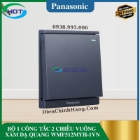 BỘ 1 CÔNG TẮC 2 CHIỀU VUÔNG XÁM DẠ QUANG WMF512MYH-1VN
