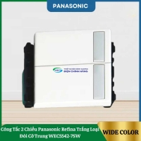 Công Tắc 2 Chiều Panasonic Refina Trắng Loại Đôi Cỡ Trung WEC5542-7SW