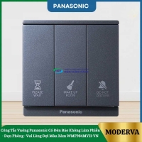 Công Tắc Vuông Panasonic Có Đèn Báo Không Làm Phiền - Dọn Phòng - Vui Lòng Đợi Màu Xám WMF984MYH-VN