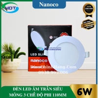Đèn âm trần siêu mỏng đổi màu Nanoco 6W NSD06C1