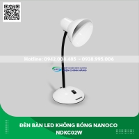 Đèn bàn LED không bóng Nanoco NDKC02W màu trắng