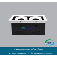 ĐÈN LED ÂM TRẦN MPE 20W VUÔNG ĐÔI DLS-220T, DLS-220N, DLS-220V