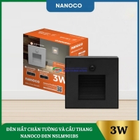 Đèn Hắt Chân Tường Và Cầu Thang Nanoco Đen NSLM901BS