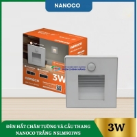 Đèn Hắt Chân Tường Và Cầu Thang Nanoco Trắng NSLM901WS