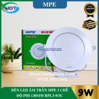 Đèn Led Âm Trần MPE 9W Tròn RPL3-9/3C