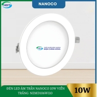 Đèn Led Âm Trần Nanoco 10W Viền Trắng NEMD106W110 