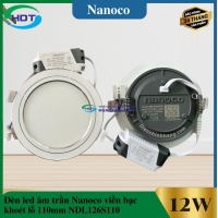 Đèn led âm trần Nanoco 12w dòng downlight 3s viền bạc NDL126S110/ NDL124S110/ NDL123S110