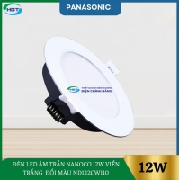 Đèn Led Âm Trần Nanoco 12W Viền Trắng Đổi Màu NDL12CW110