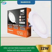 Đèn Led Âm Trần Nanoco 12W Viền Trắng Đổi Màu NSD12CW135