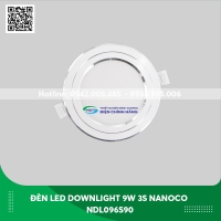 Đèn Led âm trần Nanoco 3S viền bạc 9w NDL093S90/ NDL094S90/ NDL096S90