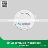 Đèn Led âm trần Nanoco 3S viền bạc ánh sáng đổi màu 9w NDL09CS90