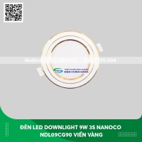 Đèn Led âm trần Nanoco 3S viền vàng ánh sáng đổi màu 9W NDL09CG90 