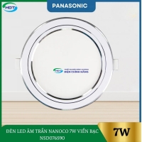 ĐÈN LED ÂM TRẦN NANOCO 7W VIỀN BẠC NSD076S90