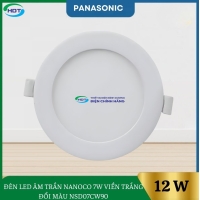 ĐÈN LED ÂM TRẦN NANOCO 7W VIỀN TRẮNG ĐỔI MÀU NSD07CW90