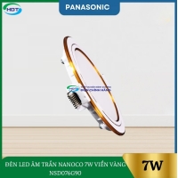 ĐÈN LED ÂM TRẦN NANOCO 7W VIỀN VÀNG NSD076G90