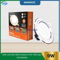 Đèn Led Âm Trần Nanoco 9W Viền Bạc NDL096S90