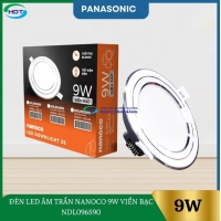 Đèn Led Âm Trần Nanoco 9W Viền Bạc NDL096S90