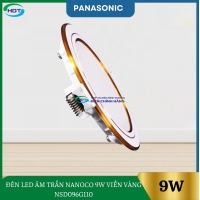 ĐÈN LED ÂM TRẦN NANOCO 9W VIỀN VÀNG NSD096G110