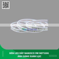 Đèn led dây ngoài trời Nanoco 9w NST120G ánh sáng xanh lục