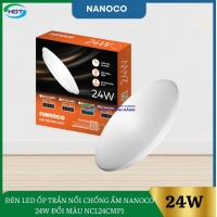 Đèn Led Ốp Trần Nổi Chống Ẩm Nanoco 24W Đổi Màu NCL24CMP1