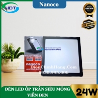 Đèn Led ốp trần nổi siêu mỏng vuông viền đen 24W Nanoco NPL243SB/ NPL244SB/ NPL246SB